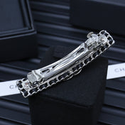 CHANEL 25P LEATHER-THREADED HAIR CLIP