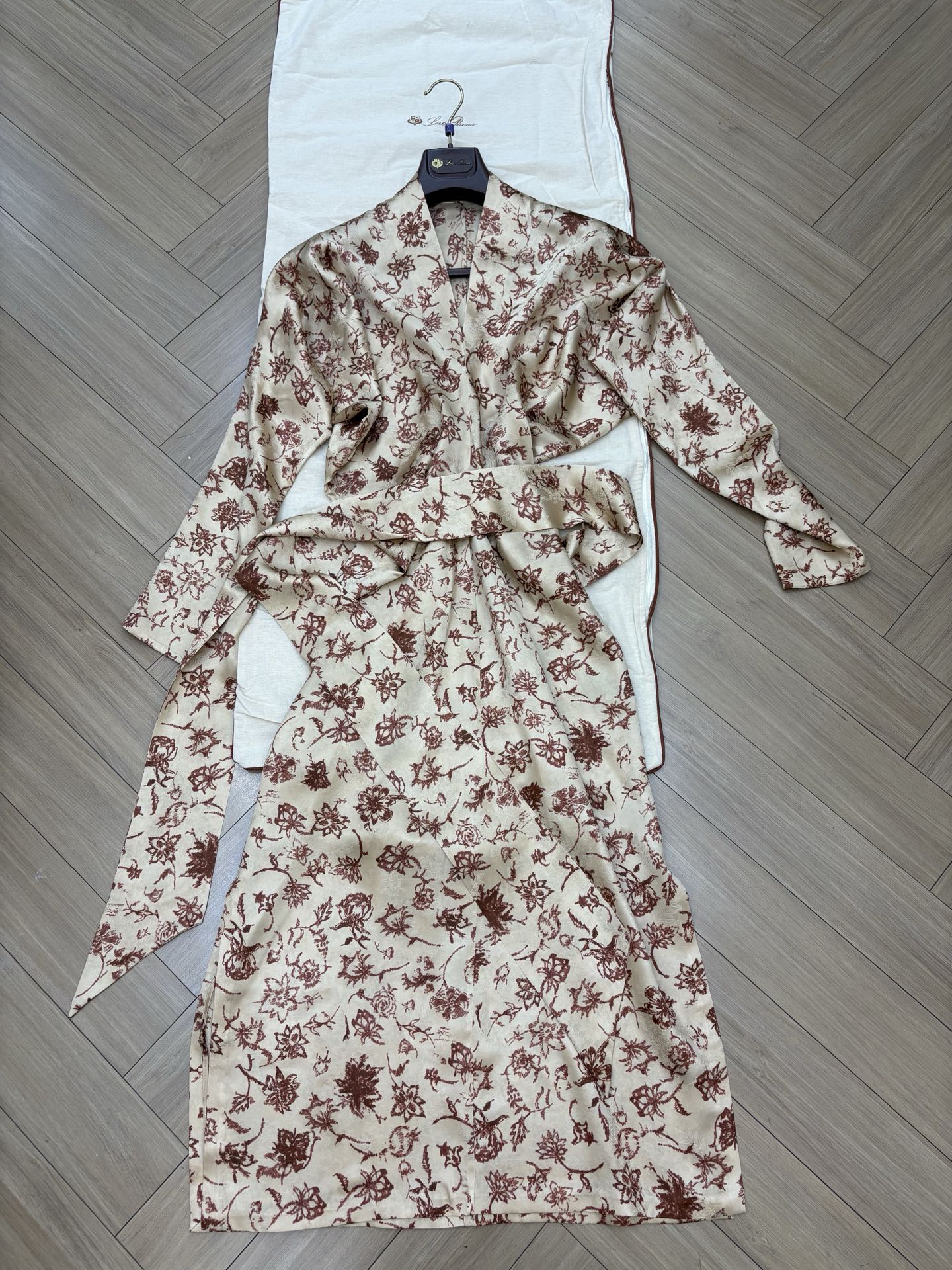 LORO PIANA 26S LONG SILK DRESS 712
