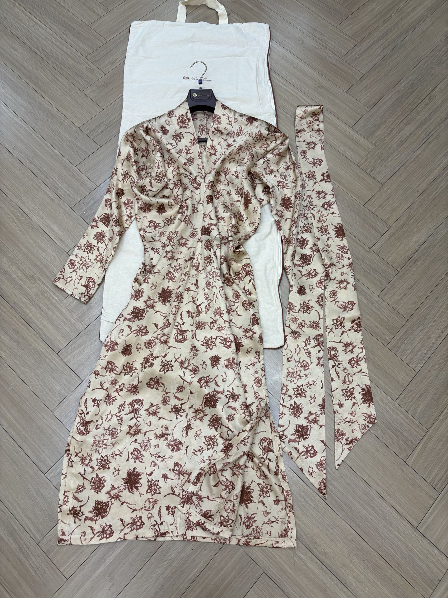 LORO PIANA 26S LONG SILK DRESS 712