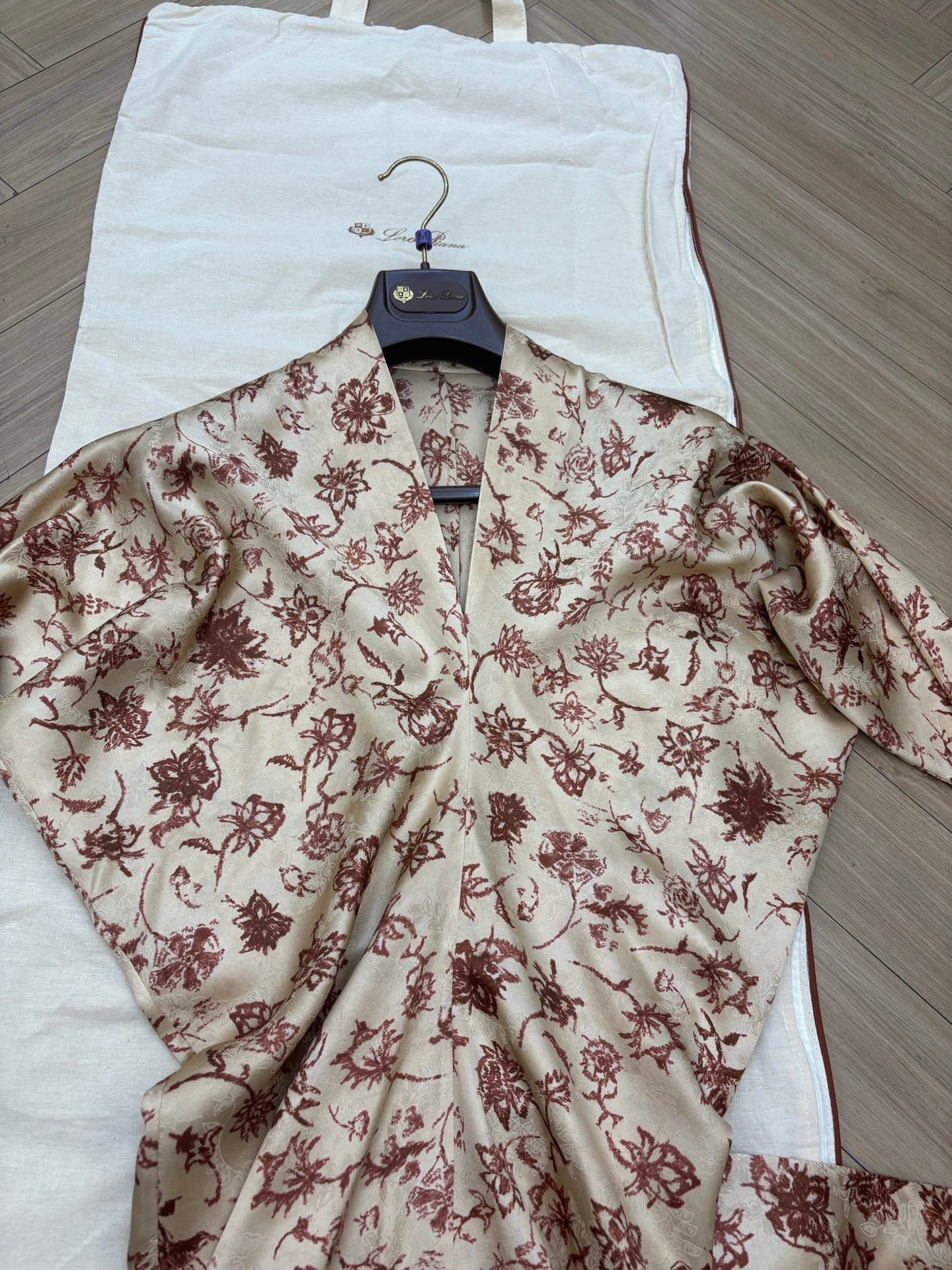 LORO PIANA 26S LONG SILK DRESS 712