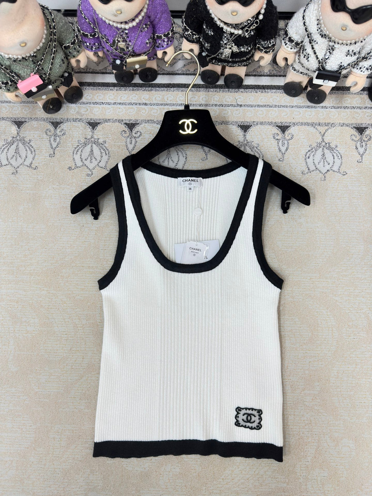 Chanel Tank Top White Wool 232743
