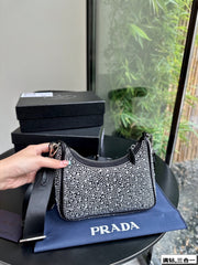 PRA 22 SATIN MINI-BAG WITH FULLY RHINSTONES