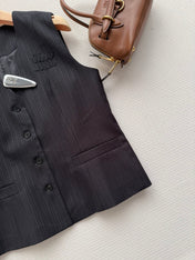 MIUMIU 26S SET VEST AND PLEATED SKIRT 867