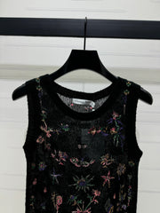 DIOR FLORAL EMBROIDERED KNITTED TANK TOP 276692