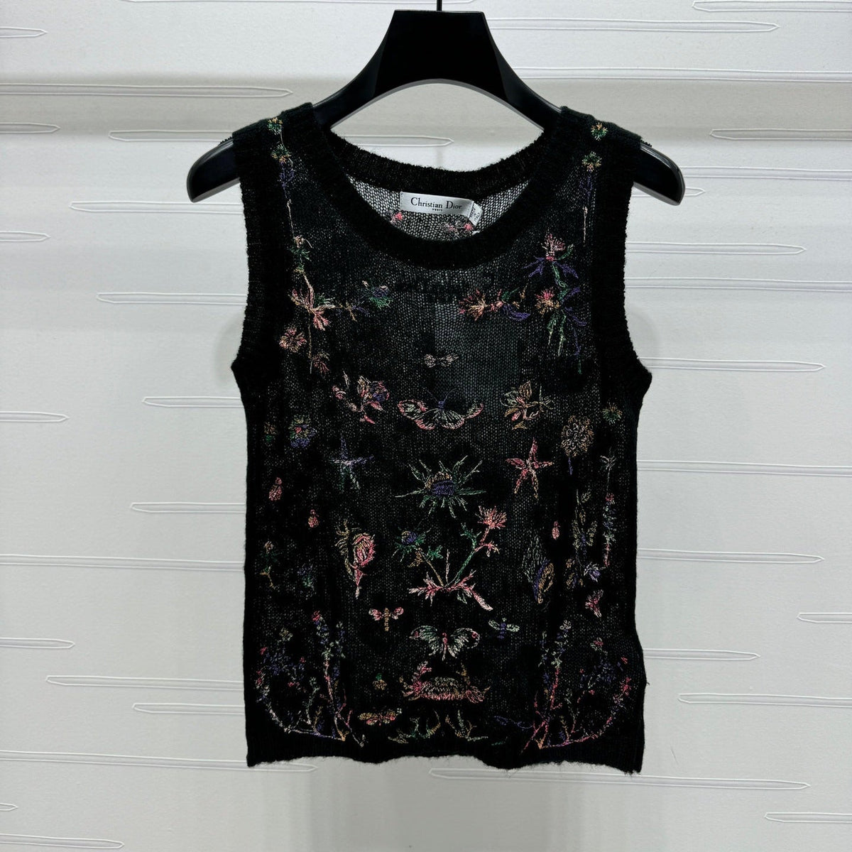 DIOR FLORAL EMBROIDERED KNITTED TANK TOP 276692