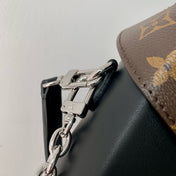 CAMERA BOX VIVE BAG 17 IN BLACK MONOGRAM CALFSKIN SILVER-TONE METALLIC