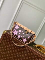 POCHETTE ACCESSOIRES BAG 22 IN SAKURA BROWN MONOGRAM COATED CANVAS