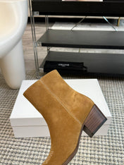 ANKLE BOOTS 45 MM IN PEANUT BROWN SUEDE