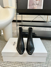 ANKLE BOOTS 45 MM IN BLACK CALFSKIN