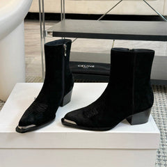 ANKLE BOOTS 45 MM IN BLACK SUEDE
