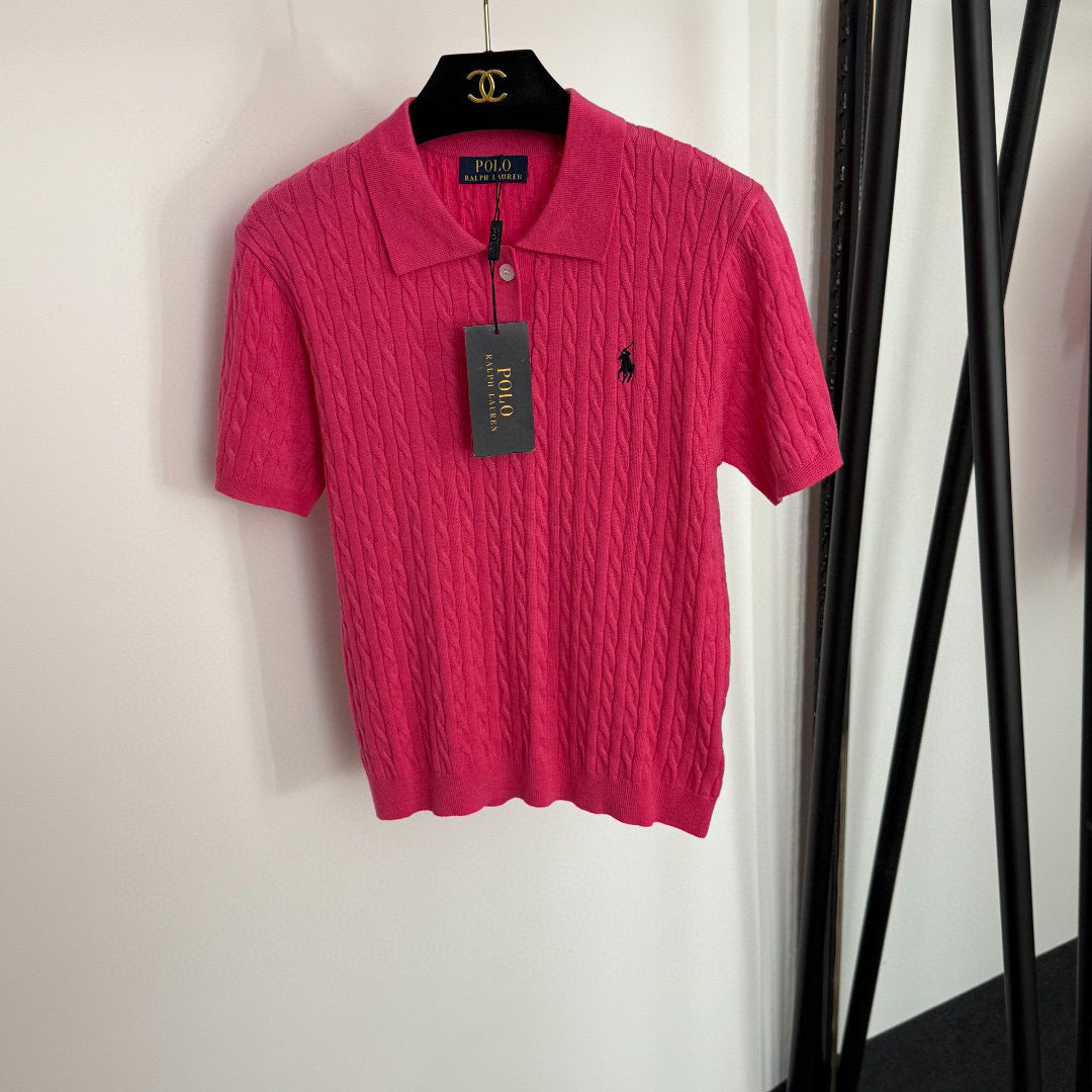 RALPH LAUREN 25S SHORT-SLEEVE POLO SHIRT WITH COLLAR 280