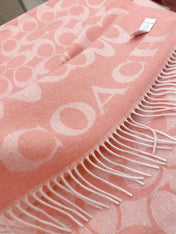 CLASSIC MONOGRAM LOGO WOOL SCARF 195 CM FLAMINGO PINK 316253