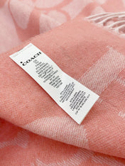 CLASSIC MONOGRAM LOGO WOOL SCARF 195 CM FLAMINGO PINK 316253