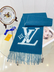 SMASH SCARF 210 CM IN ELECTRIC BLUE WOOL 390964