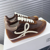 BALLET RUNNER 2.0 IN CHOCOLATE BROWN SUEDE AND LYCRA FABRIC