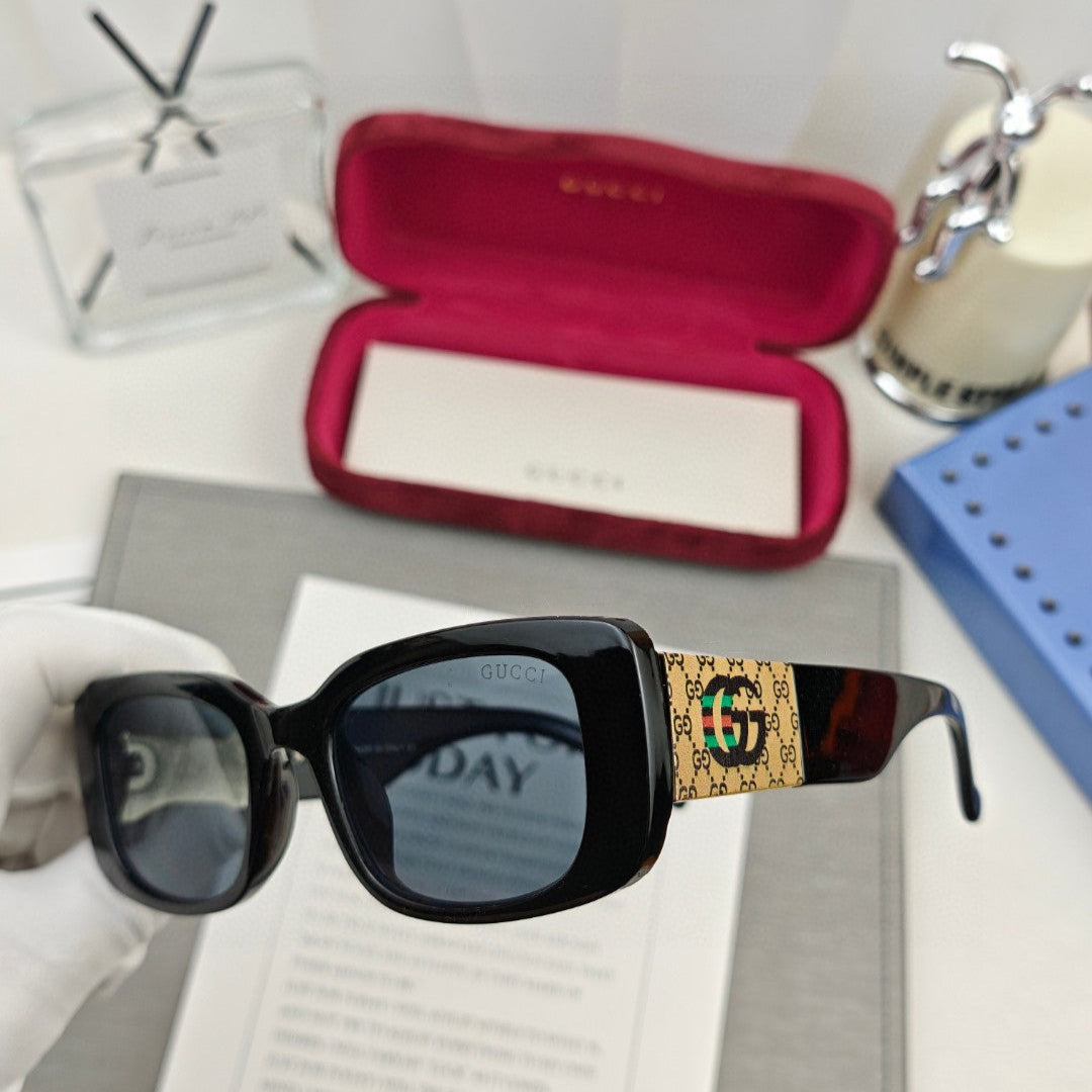 RECTANGULAR FRAME SUNGLASSES 58006 IN ACETATE