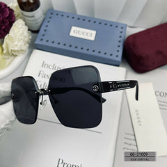 CRYSTAL STUDDED SQUARE FRAME SUNGLASSES 21009 IN ACETATE