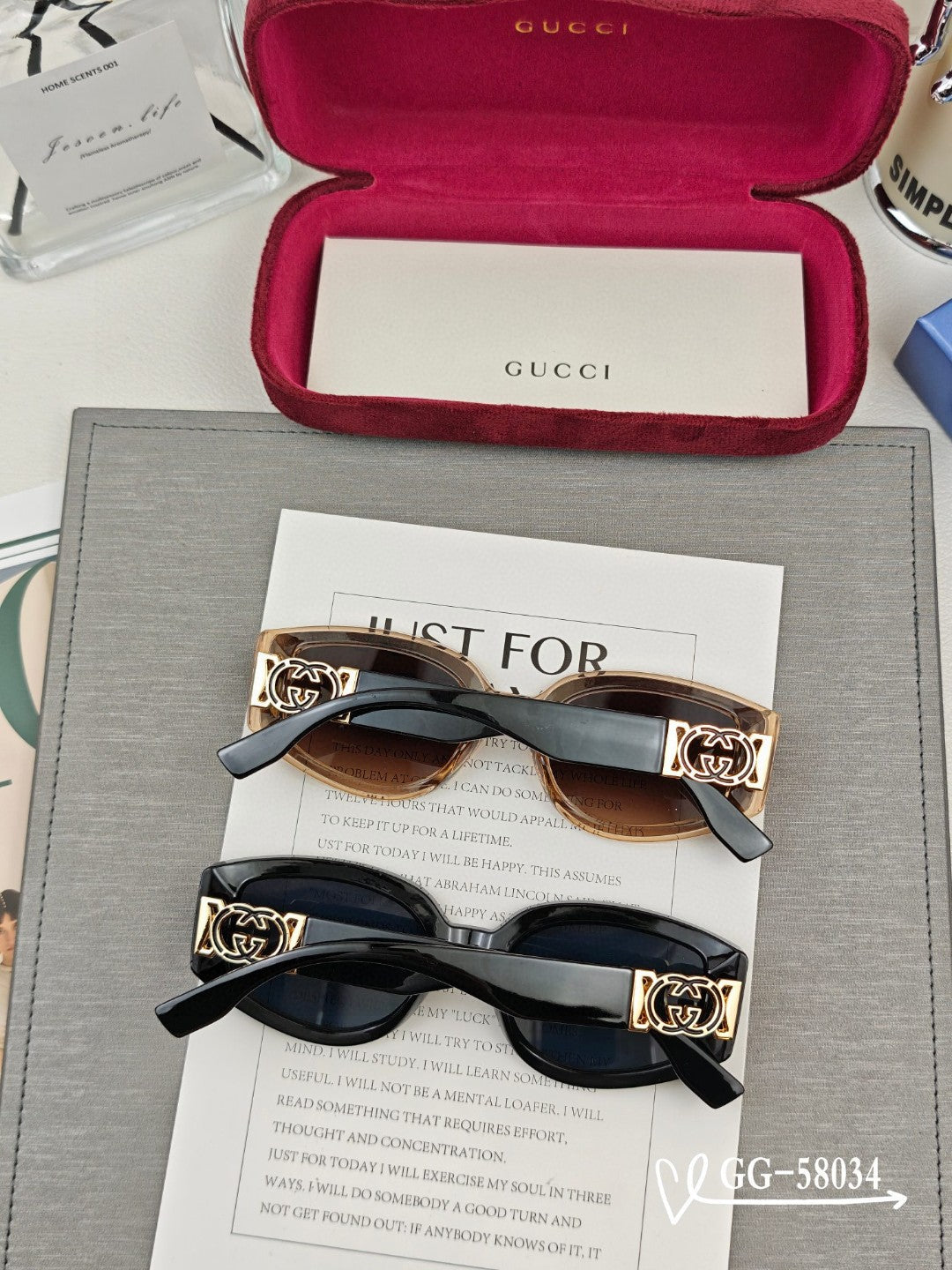 GEOMETRIC FRAME SUNGLASSES 58034 IN ACETATE