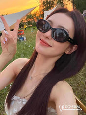 OVAL FRAME SUNGLASSES 59886 IN ACETATE