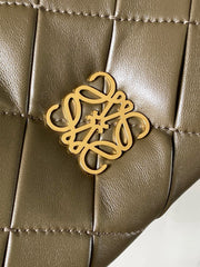 LOEWE 25S PUFFER GOYA BAG 20 IN KHAKI GREEN NAPPA LAMBSKIN