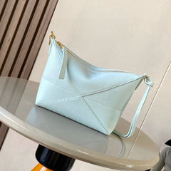 LOEWE 25S PUZZLE FOLD BAG 23 IN PALE BLUE CALFSKIN