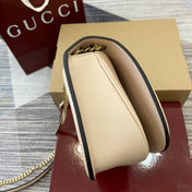 BLONDIE SMALL SHOULDER BAG 26 IN BEIGE CALFSKIN GOLD HARDWARE
