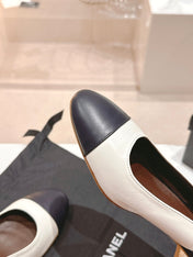 SLINGBACKS WHITE MIX BLACK SHEEPSKIN