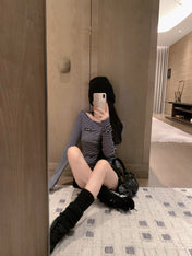 MIUMIU T-SHIRT AND SHORTS SET STYLE 448