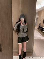 MIUMIU T-SHIRT AND SHORTS SET STYLE 447