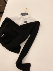 MIUMIU TWO-PIECE COLLARED KNIT SET STYLE 446