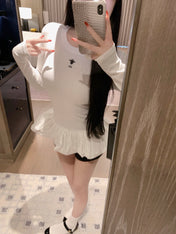 DIOR 25S LONG-SLEEVE PEPLUM T-SHIRT STYLE 185