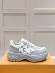 RUN AWAY SNEAKER IN DOVE GRAY MIX WHITE CALFSKIN