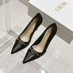 MY DD 25S POINTED TOE PUMP 50MM IN BLACK CALFSKIN