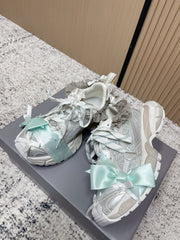 BALENCIAGA 25S 3XL SNEAKERS IN WHITE MIX GREY PU LEATHER