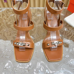 IVRESSE 65 SANDAL CARAMEL CALFSKIN