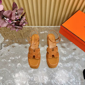 JAM 30 SANDAL IN CINNAMON BROWN VELVET