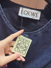 LOEWE SLEEVELESS TOP & STRAIGHT-LEG DENIM PANTS SET STYLE 73