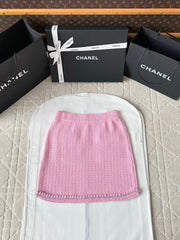 Chanel 25P Mini Skirt Pink Tweed 237296