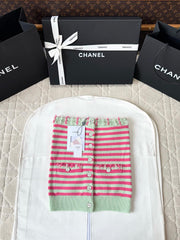 Chanel 25P Tube Top Pink Mix Green Cashmere 237316