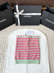 Chanel 25P Tube Top Pink Mix Green Cashmere 237316