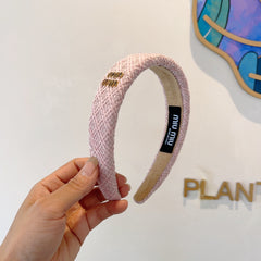 SIMPLE HAIRBAND IN LIGHT PINK TWEED 282732