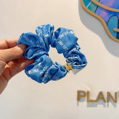 CERULEAN BLUE WRINKLED FABRIC SCRUNCHIE 358223