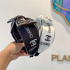 BLACK MIX WHITE SILK HAIRBAND 358257