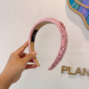 ROUGE PINK FABRIC WITH SEQUINS HAIRBAND 412429