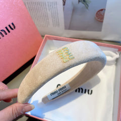 THICK HEADBAND IN BEIGE CASHMERE 412453