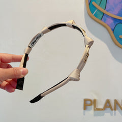 HEADBAND GOLD LOGO IN BEIGE SILK 417302