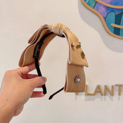 CAMEL BROWN SILK HAIRBAND 417315