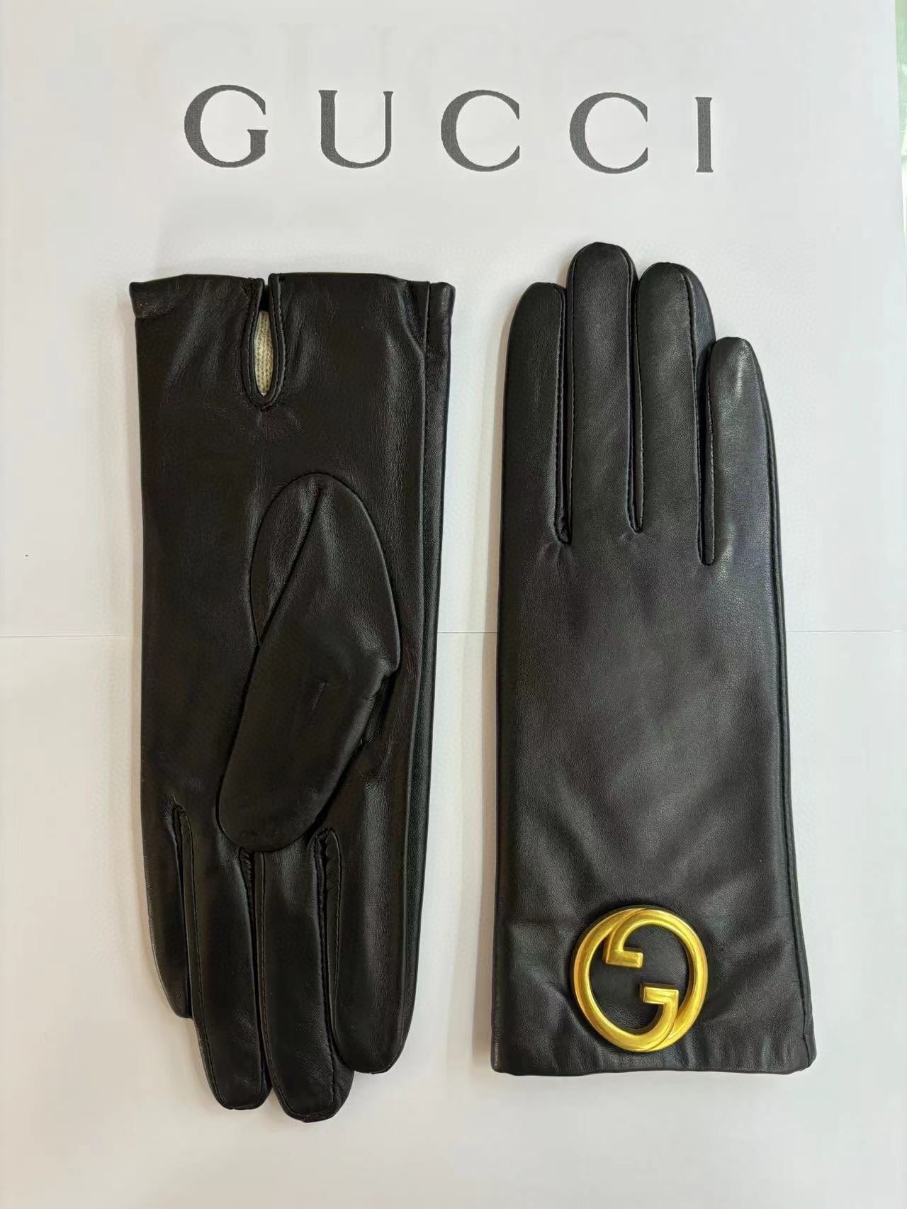 GLOVES IN BLACK SHEEPSKIN WITH CASHMERE LINING 432595