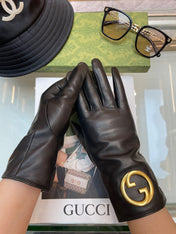 GLOVES IN BLACK SHEEPSKIN WITH CASHMERE LINING 432595