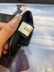 FINGERLESS GLOVES IN BLACK LAMBSKIN WITH GOLD HORSEBIT 432606